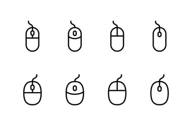 Fare simgesi logosu tasarımı. Tıklama işareti ve sembol. işaretleyici simgesi vektörü.