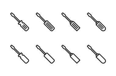 Tornavida simgesi logosu tasarımı. araç işareti ve sembol