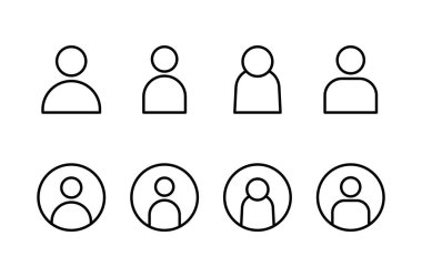 Kullanıcı simgesi logosu tasarımı. İmza ve sembol. insanlar simgesi. 