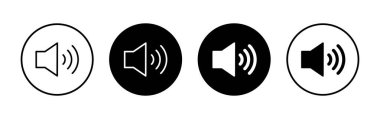 Uygulamalar ve web siteleri için konuşmacı simgesi. Ses düzeyi ve sembol. Hoparlör ikonu. ses sembolü