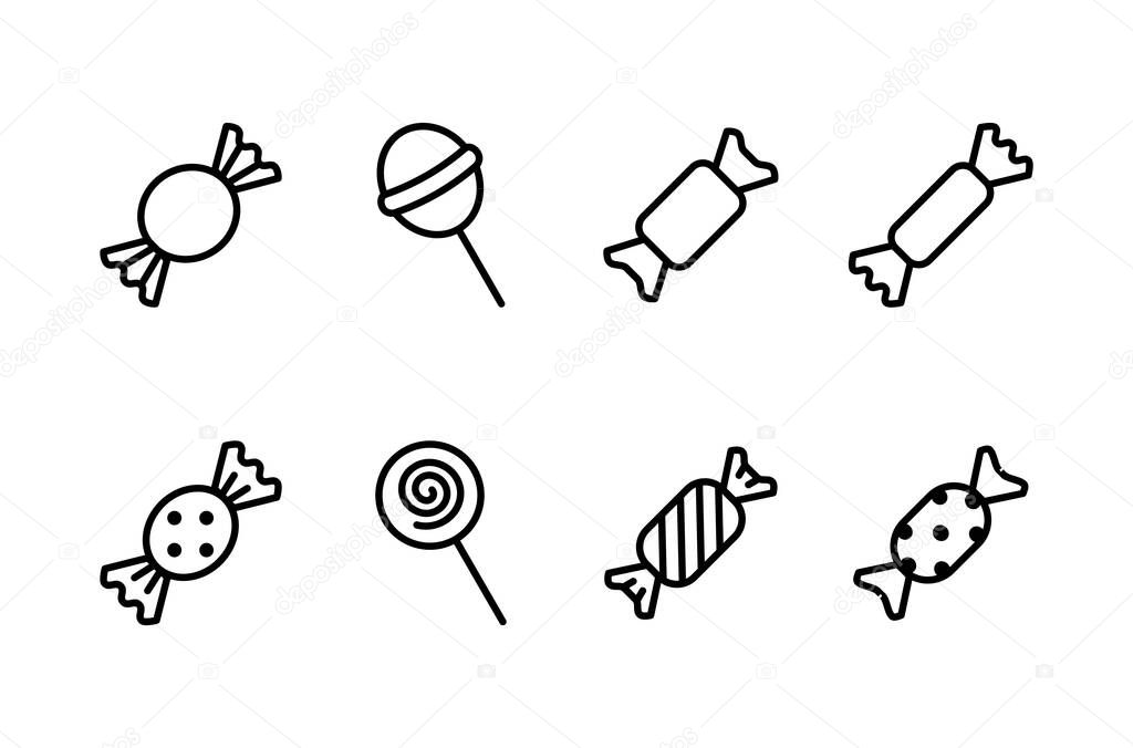 Candy icon logo design. candy sign and symbol.