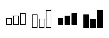 Grafik simgesi vektörü büyüyor. Çizelge ve sembol. diyagram simgesi