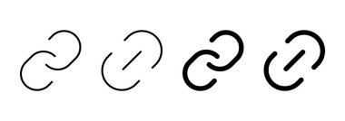 Bağlantı simgesi vektörü. Hiper bağlantı zinciri işareti ve sembolü