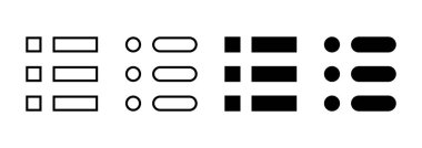 Menü simgesi vektörü. Web menü işareti ve sembol. Hamburger menüsü sembolü