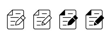 Not simgesi vektörü. not defteri işareti ve sembol