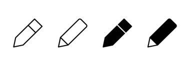 Kalem simgesi vektörü. Kalem işareti ve sembol. Simge vektörünü düzenle