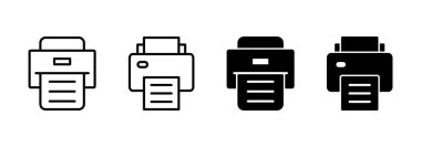 Simge vektörünü yazdır. yazıcı işareti ve sembol