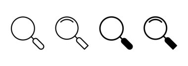 Simge vektörünü ara. Büyüteç işareti ve sembolü ara