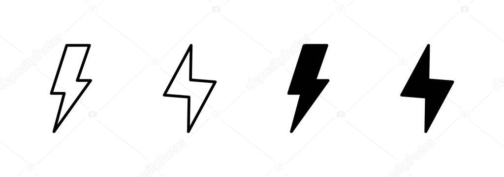 Lightning icon vector. electric sign and symbol. power icon. energy sign