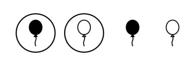 Balon simgesi logosu tasarımı. Parti balonu işareti ve sembolü