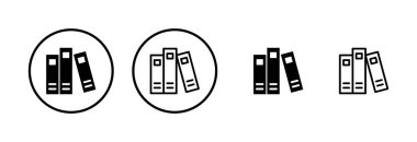 Kütüphane simgesi logosu tasarımı. eğitim işareti ve sembol