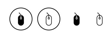 Fare simgesi logosu tasarımı. Tıklama işareti ve sembol. işaretleyici simgesi vektörü.