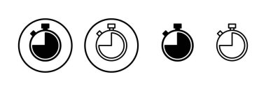 Kronometre simgesi logosu tasarımı. Zamanlayıcı işareti ve sembol. Geri sayım simgesi. Zaman Dönemi
