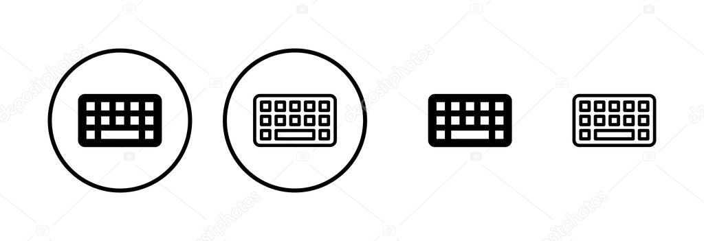 Keyboard icon logo design. keyboard sign and symbol