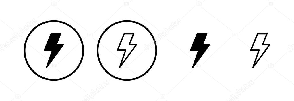 Lightning icon logo design. electric sign and symbol. power icon. energy sign