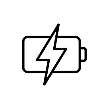 Uygulamalar ve web siteleri için pil simgesi. Şarj işareti. pil şarj seviyesi