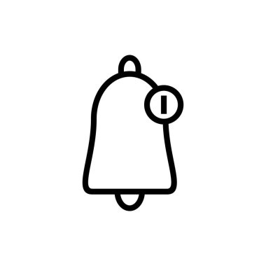 Uygulamalar ve web siteleri için çan simgesi. Web sitesi tasarımı için uyarı işareti ve sembol