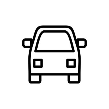 Uygulamalar ve web siteleri için araba simgesi. Araba işareti ve sembol. küçük sedan