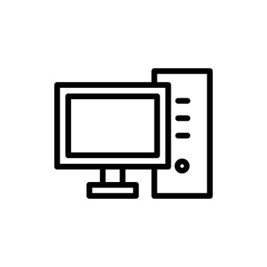 Uygulamalar ve web siteleri için bilgisayar simgesi. bilgisayar izleme işareti ve simgesi