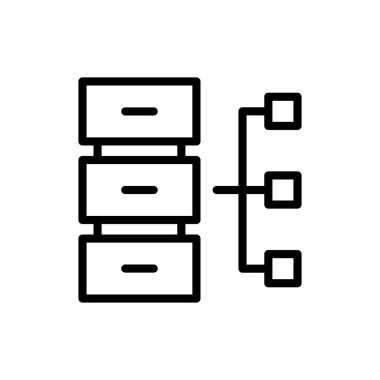 Uygulamalar ve web siteleri için veritabanı simgesi. veritabanı işareti ve sembolü