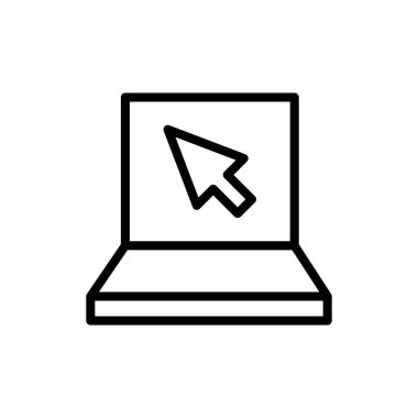 Uygulamalar ve web siteleri için dizüstü bilgisayar simgesi. bilgisayar işareti ve sembol