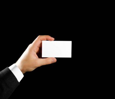 Boş broşür kitapçık elinde tutan el. Siyah arka plan üzerine izole. Adam gösterisi Kağıt Ofset. Sayfa şablonu. Elinde kitap. Kitapçık Katlama tasarım. Okuyun kağıt sayfası göstermek kat.