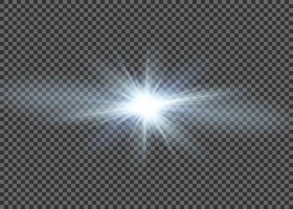 Işık, ışık ve sihirli parıltılarla özel efekt oluşturur. Şeffaf vektör ışık efekti seti, patlama, sim, kıvılcım, güneş ışığı.