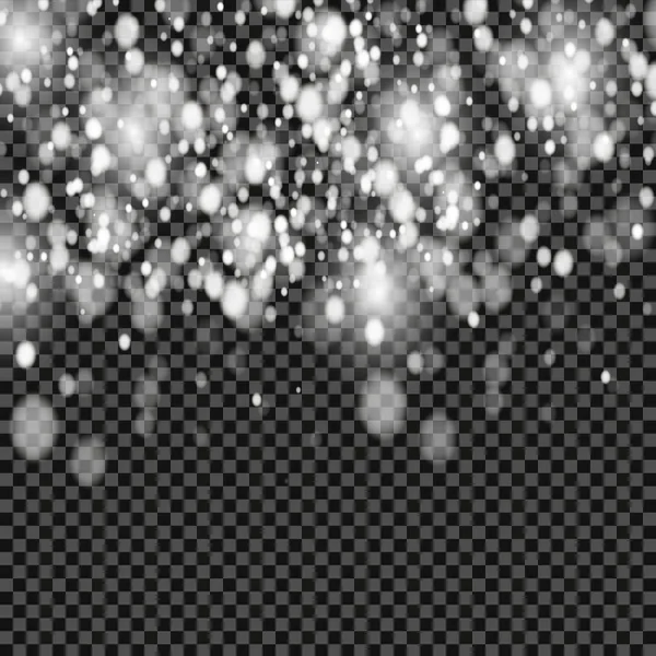 Winter Snow Transparent Background — Stock Vector