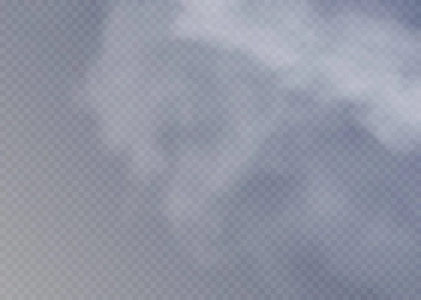 Ομίχλη Καπνός Απομονωμένο Διαφανές Ειδικό Εφέ Λευκή Διανυσματική Θολερότητα Ομίχλη — Διανυσματικό Αρχείο