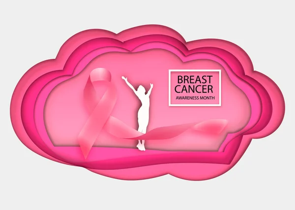 乳腺癌意识带 矢量设计和说明 — 图库矢量图片