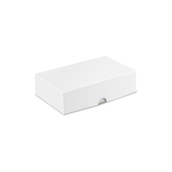 Box Χάρτινη Συσκευασία Προϊόντος Εικονογράφηση Που Απομονώνονται Λευκό Φόντο Mock — Φωτογραφία Αρχείου