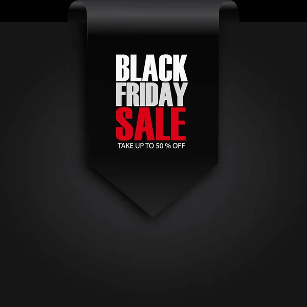 Siyah Cuma satış arka plan. satışı büyük başlığı. Şerit. Etiket. Vektör çizim.