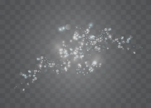 Blanc Étincelle Paillettes Effet Lumière Spécial Vector Scintille Sur Fond — Image vectorielle