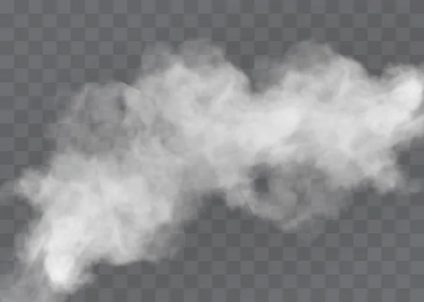 Transparentní Speciální Efekt Vyniká Mlhou Nebo Kouřem Bílý Vektor Oblačnosti — Stockový vektor