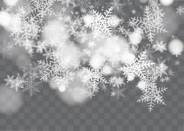 Neve Vento Sfondo Trasparente Illustrazione Decorativa Del Gradiente Bianco Element — Vettoriale Stock