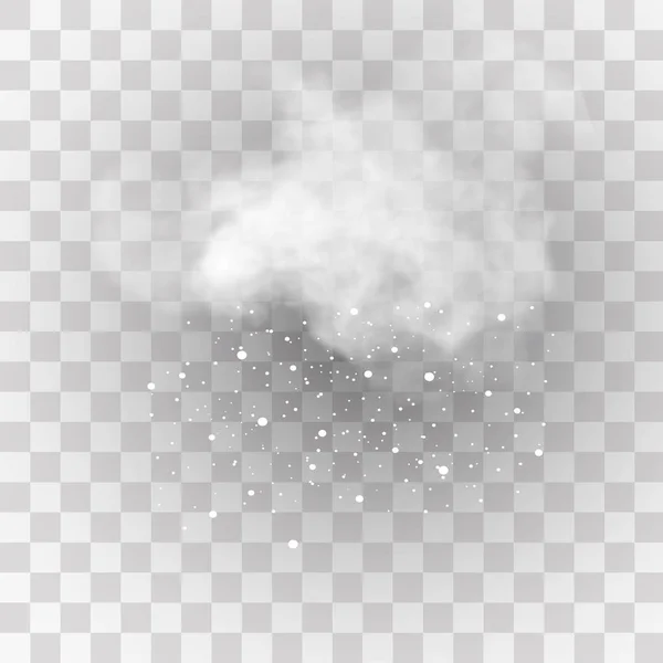 Neige Vent Sur Fond Transparent Illustration Vectorielle Décorative Dégradé Blanc — Image vectorielle