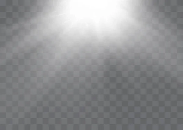 矢量透明阳光特殊透镜耀斑光效应 圣诞节的抽象模式 闪光的魔术粉尘微粒 — 图库矢量图片