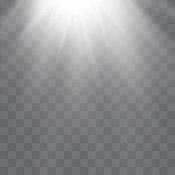 Vecteur Lumière Solaire Transparente Effet Lumière Torche Lentille Spéciale Modèle — Image vectorielle