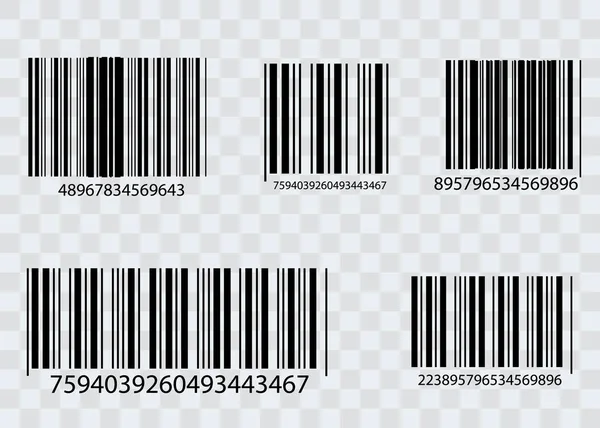 Barcode Isoliert Auf Transparentem Hintergrund Vektorsymbol — Stockvektor