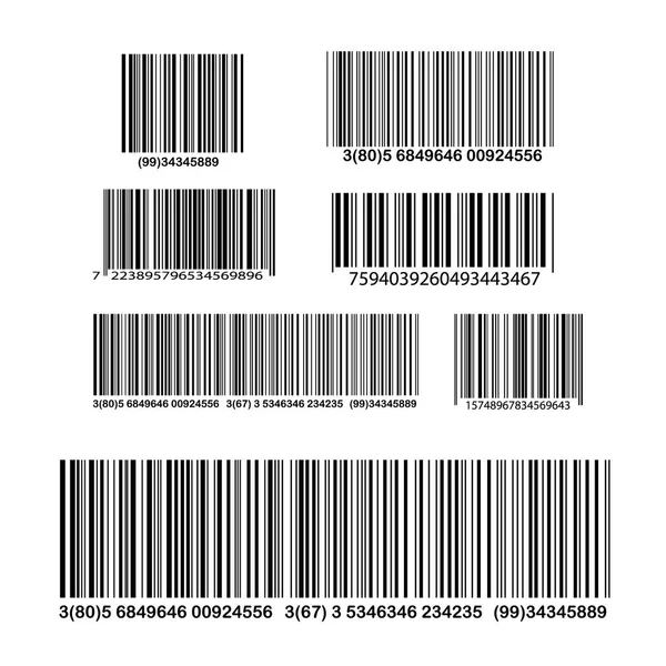 Barcode Isoliert Auf Transparentem Hintergrund Vektorsymbol — Stockvektor