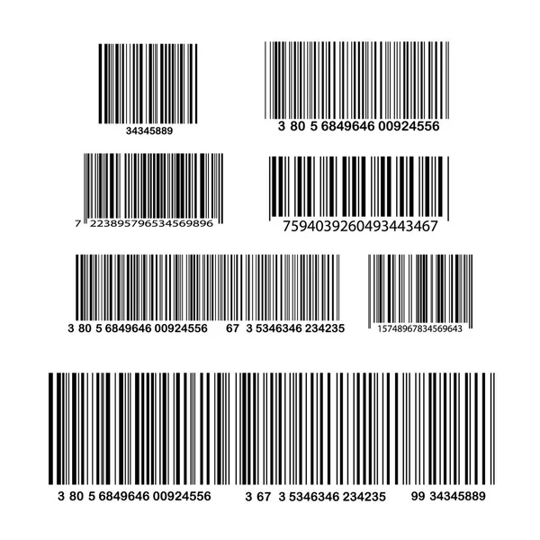 Código Barras Isolado Fundo Transparente Ícone Vetorial — Vetor de Stock