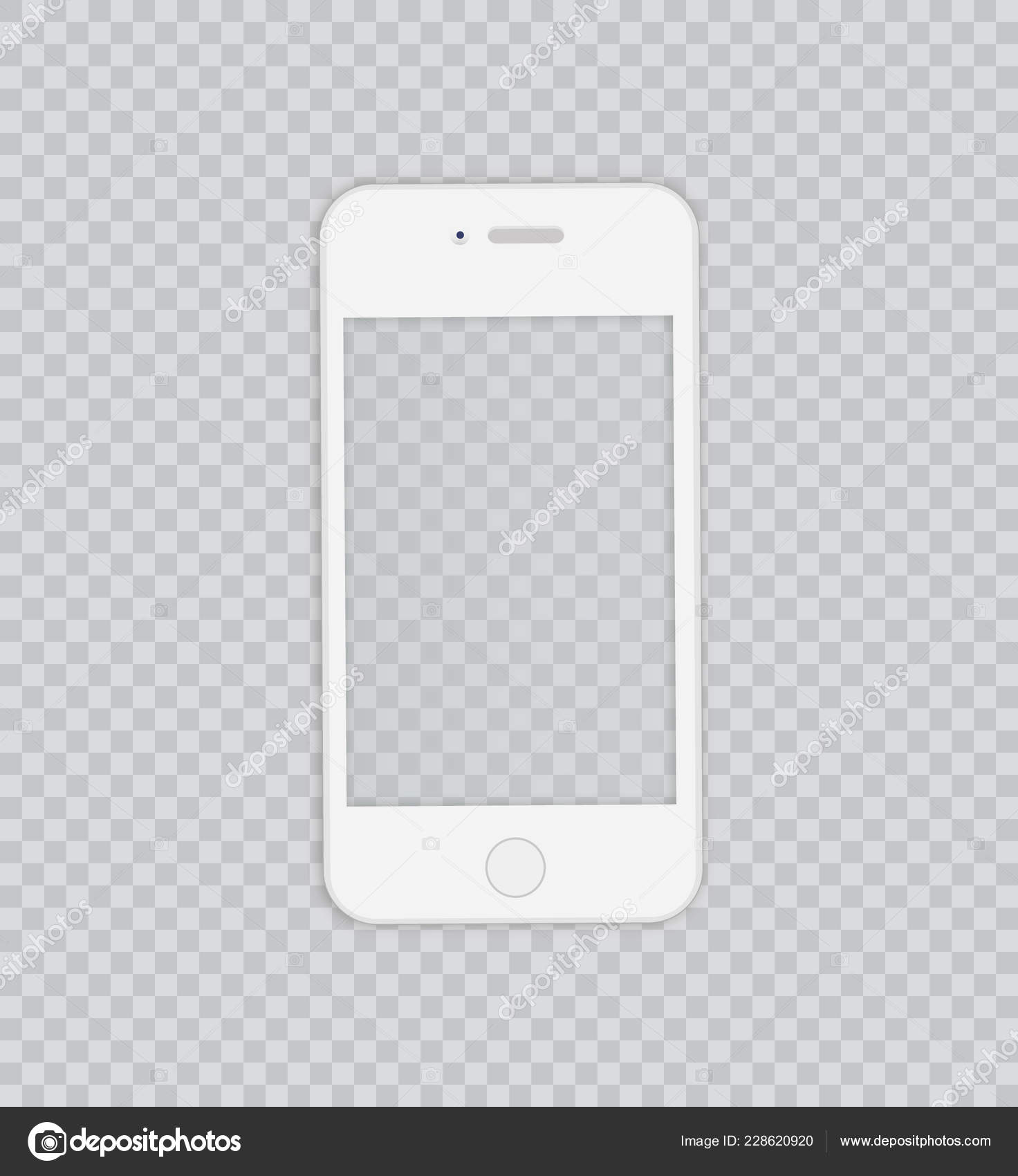 White Mobile Concept Empty Screen Any Application Design Backdrop Phone Stock Vector Image By C Kume
