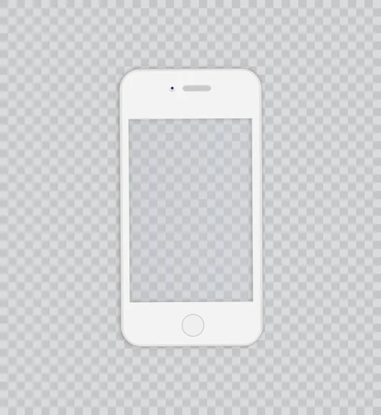 Concept Mobile Blanc Avec Écran Vide Pour Toute Conception Application — Image vectorielle