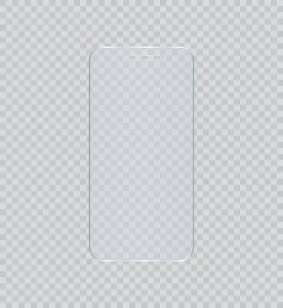 Ekran koruyucu film ya da cam kapak vektör. Ekran cam korumak