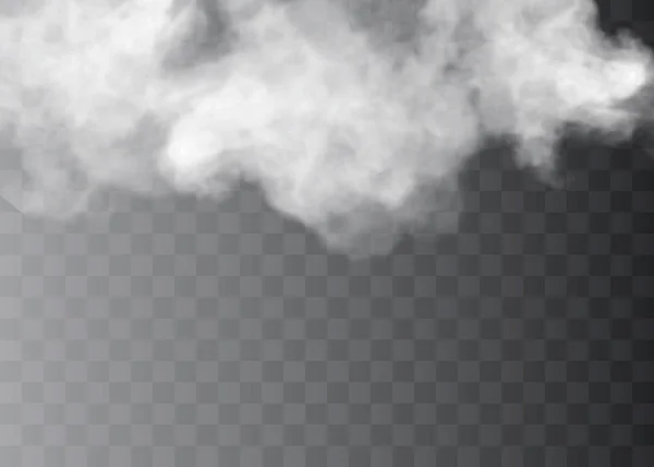 Efecto Especial Transparente Destaca Con Niebla Humo Nube Blanca Vector — Vector de stock