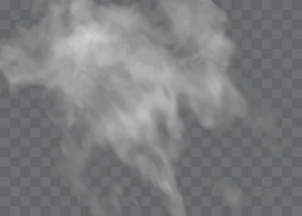 Прозрачный Спецэффект Выделяется Туманом Дымом Вектор Белого Облака Туман Смог — стоковый вектор