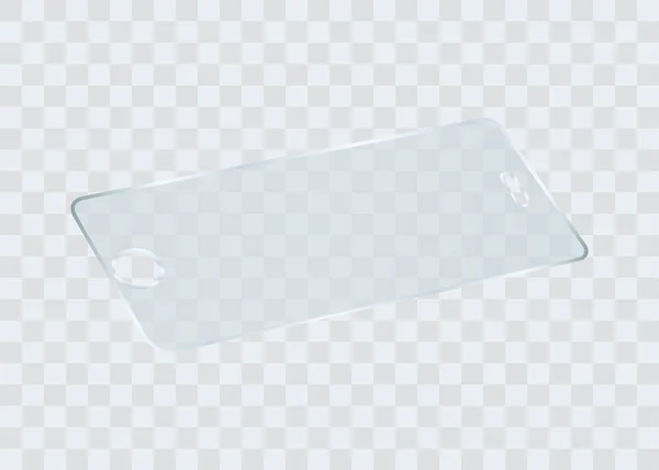 Vektor Schutzfolie Oder Glasabdeckung Schutzscheibe Glas — Stockvektor