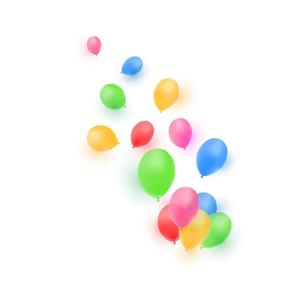 Balões Isolados Composição Cores Balões Realistas Vetoriais Ilustração Vetorial — Vetor de Stock