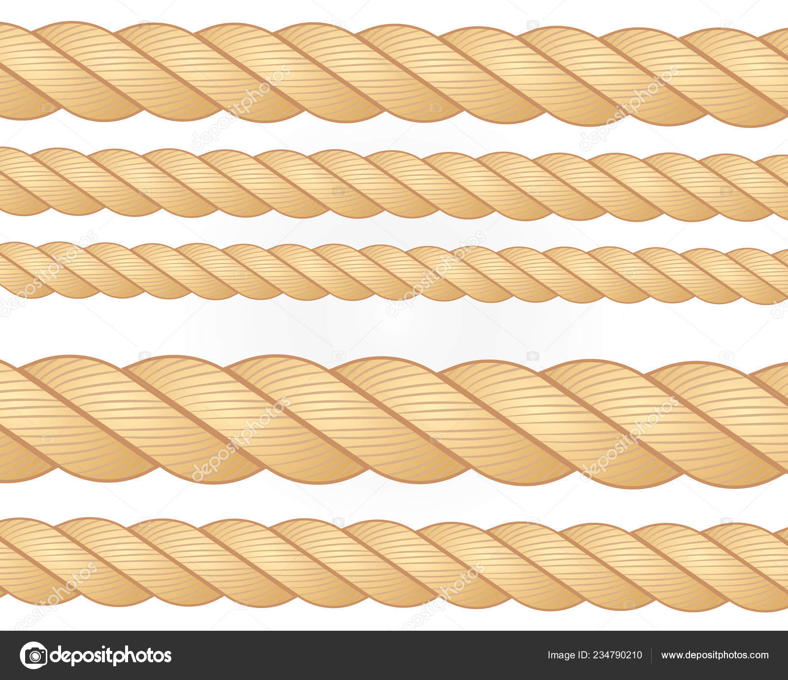 Nautical Rope Square Rope Frames Cord Borders Sailing Vector