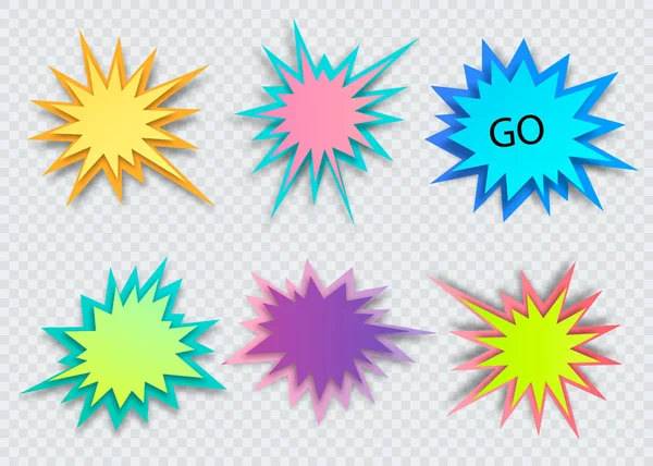 Kağıt stili arka, patlama veya patlama izole üzerinde beyaz arka plan bubbles